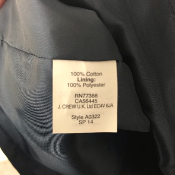 J. CREW Weddings navy blue cotton bridesmaid dress - Picture 4 of 8